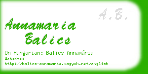 annamaria balics business card