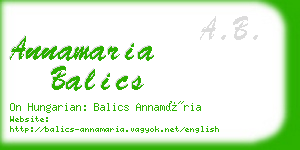 annamaria balics business card